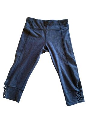 Calvin Klein Women's Performance Pants Lattice High Waist Capri Cotton Leggings